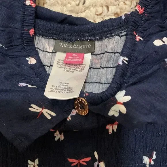 NWT Vince Camino Little Girls Wide Leg Jumpsuit Multi floral Size 6X - Picture 3 of 6